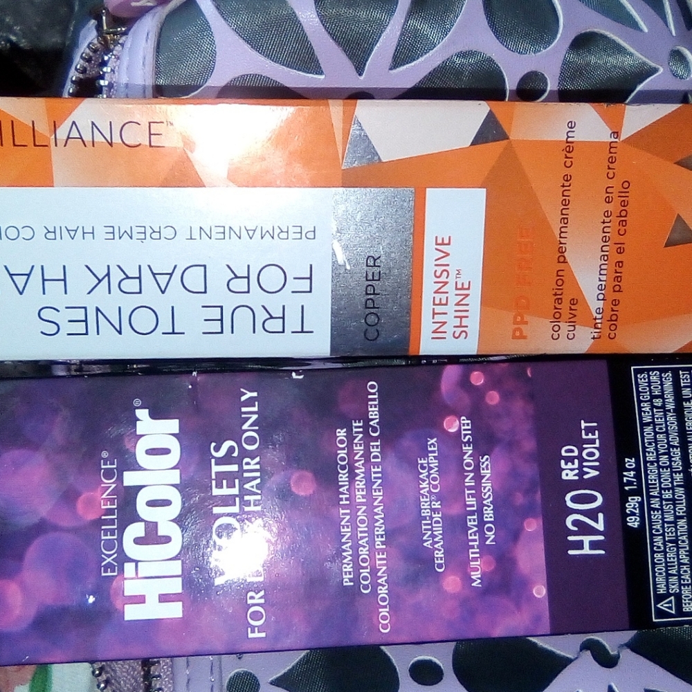 L'Oreal HiColor for Dark Hair Only - H20 Red Violet + Brilliance Copper Hair Dye